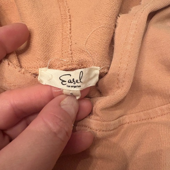 easel Peach Mesh-Sleeve Hoodie - Picture 6 of 7